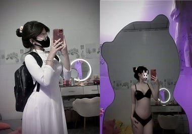 Sex Thu Hiền áo dài nứng lồn