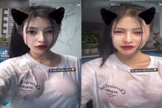 Uyên Nhi khoe vòng một lợi hại khiến nhiều anh chàng phải nhớn nhác ở bể bơi